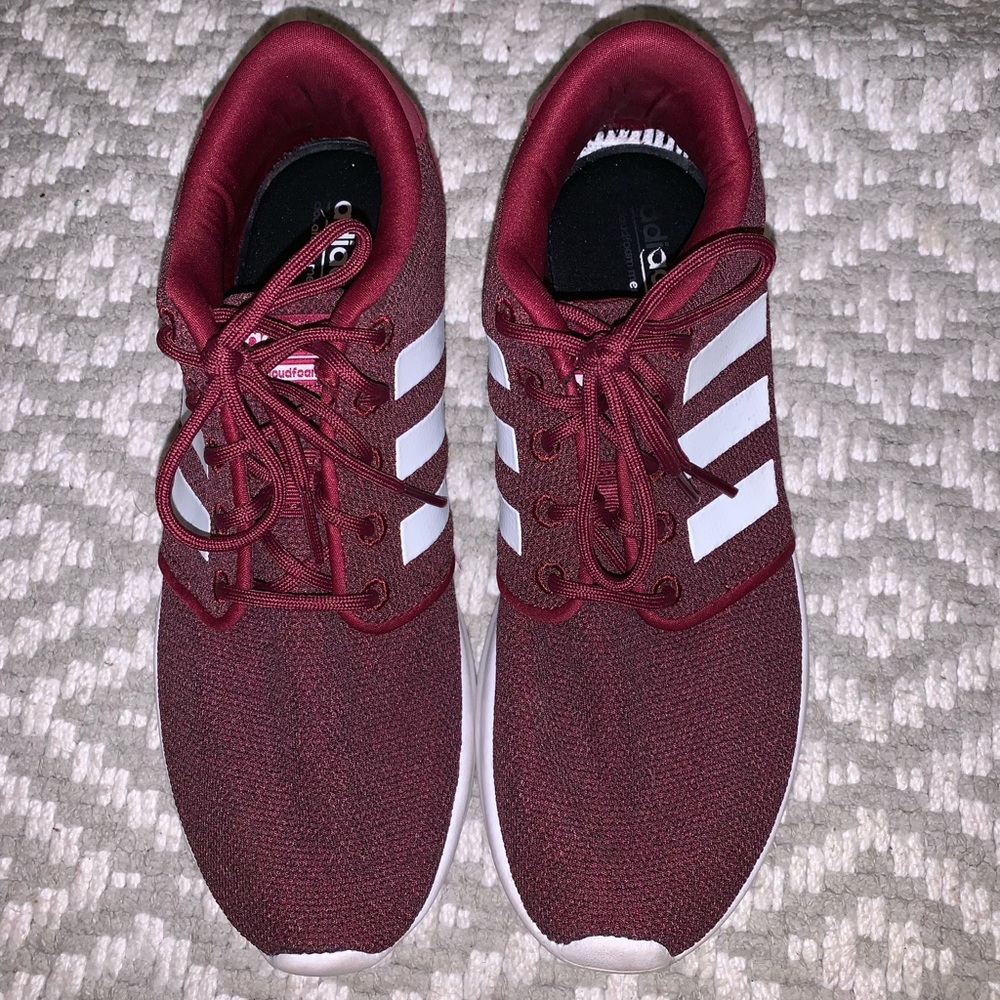 maroon adidas shoes